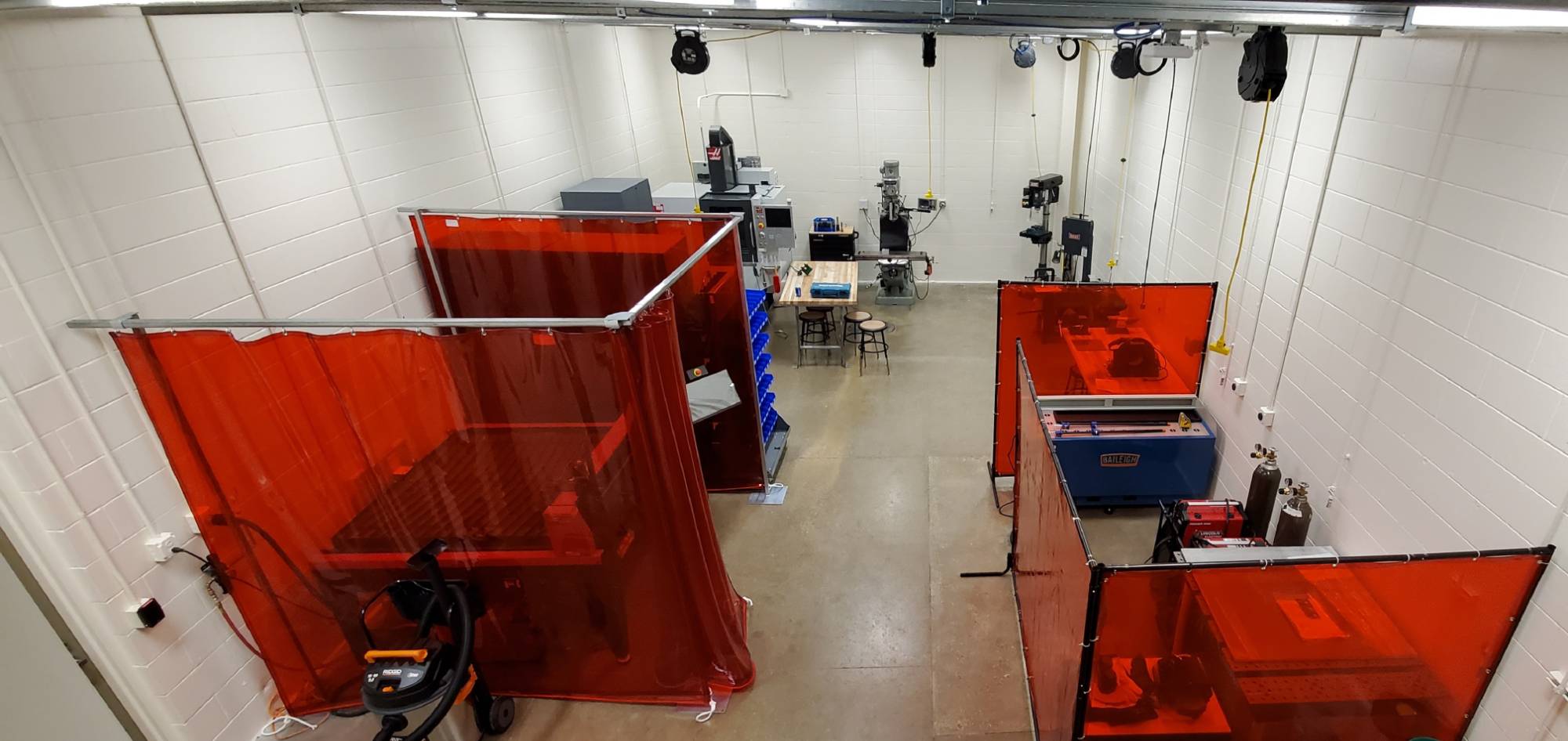 Aerial view of the fabrication lab